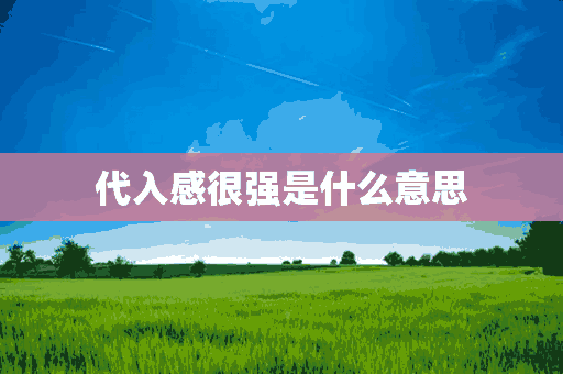 代入感很强是什么意思(代入感很强是什么意思呢)